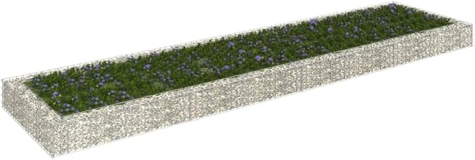 Galvanized Steel Raised Garden Bed Large Planter for DIY Enthusiasts Silver Finish Ample Space for Flowers Herbs Vegetables Easy Assembly for Garden Balcony Patio