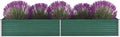 SKM Garden Raised Bed Garden Raised Bed Galvanized Steel 126x31.5x17.7 Green