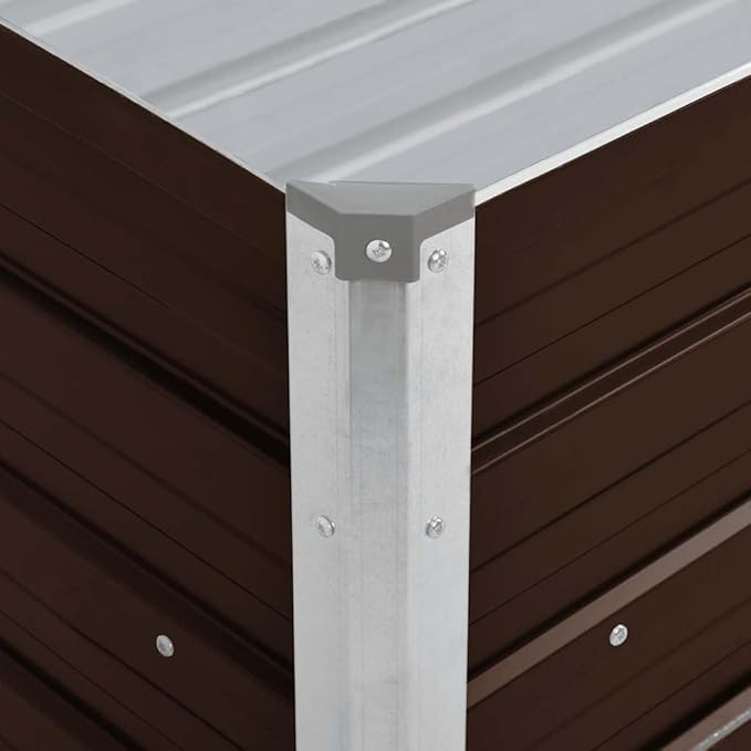 Garden Raised Bed Galvanized Steel Metal Planter Box for Gardening Flower Plant Large Vegetable Growing Beds 39.4 x 15.7 x 17.7 Outdoor