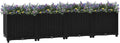 Raised Bed Garden Planter Outdoor Planter Box Natural Plant Pot Suitable for Growing Vegetables Flowers Herbs and Succulents 63x15.7x15 Polypropylene