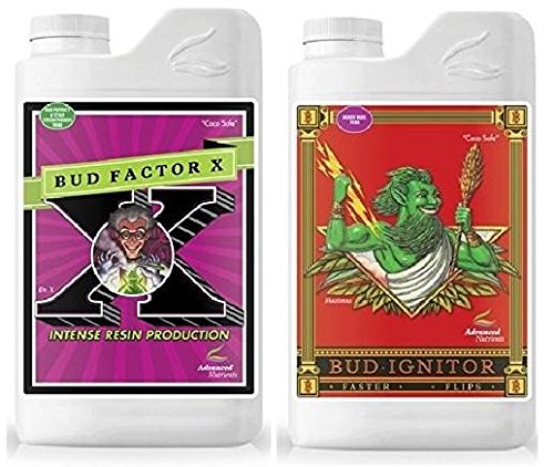 Advanced Nutrients Bud Factor X and Bud Ignitor Bundle with Conversion Chart and 3ml Pipette-4 Liter