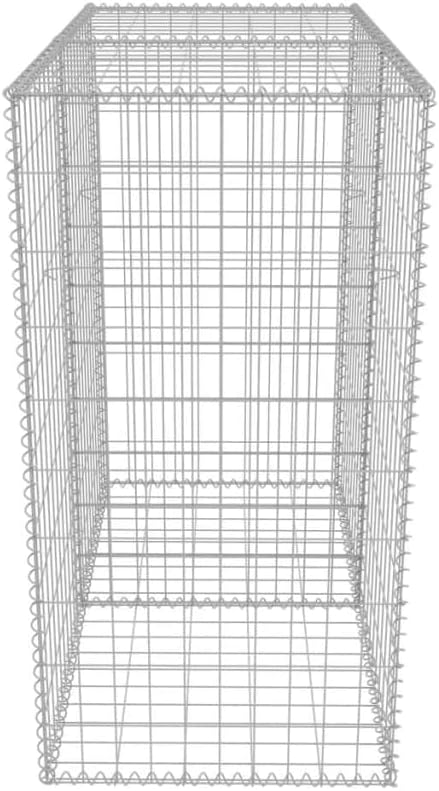 Gabion Basket Galvanized Steel 39.4x19.7x39.4 Gabion Raised Bed Gabion Cages Basket Steel Woven Gabion Net for Backyard Garden
