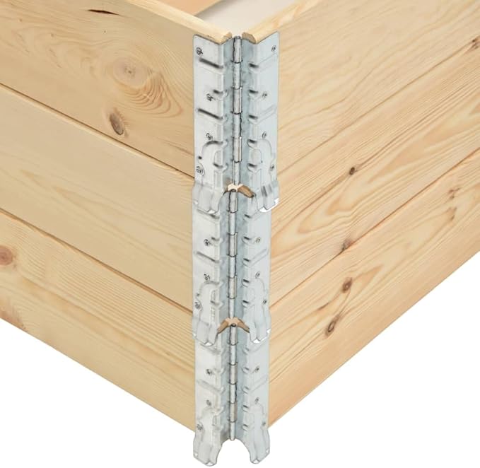 3pcs Stackable and Collapsible Wooden Pallet Collar Raised Garden Bed Small Pet Enclosures Multipurpose and Adjustable Storage Solution with Foldable Design 39.4x59.1-457