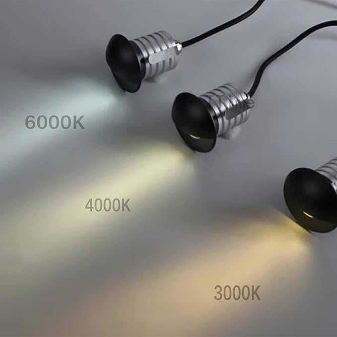 3W Mini LED Beam Spotlight Concealed Background Wall Ceiling Lamp Recessed Outdoor Landscape Lights Half Moon Anti-Glare Led Spot for Cabinets DecorateNeutral White 4000k 6pcs3W