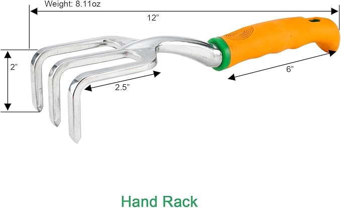 Ukoke Heavy-Duty Cast Aluminum Alloy Garden Weeder Cultivator