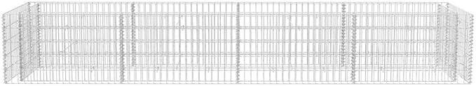 Outdoor Steel Gabion Raised Bed Garden Gabion Basket Planter Wire Fencing Galvanized Steel Patio Flower Plant Basket Mesh Fence 141.7x35.4x19.7-968