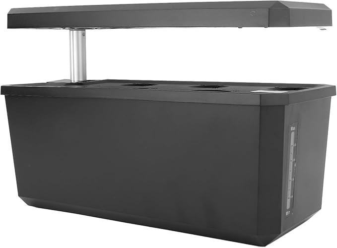 Hydroponic Cultivation System Automatic Control Simple Operation Easy to Use Hydroponic Cultivation Machine 100-240V Smart ABS for Kitchen (Black)