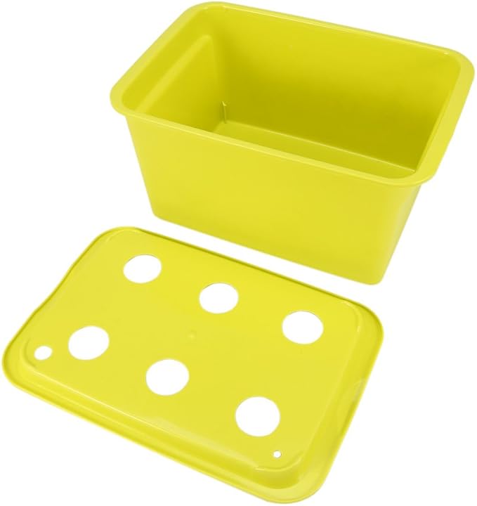 AYNEFY Hydroponic System 6 Holes Indoor Outdoor Garden Grow Kit with Planting Cups and Sponge Cubes for Soil Vegetable Cultivation (Green)