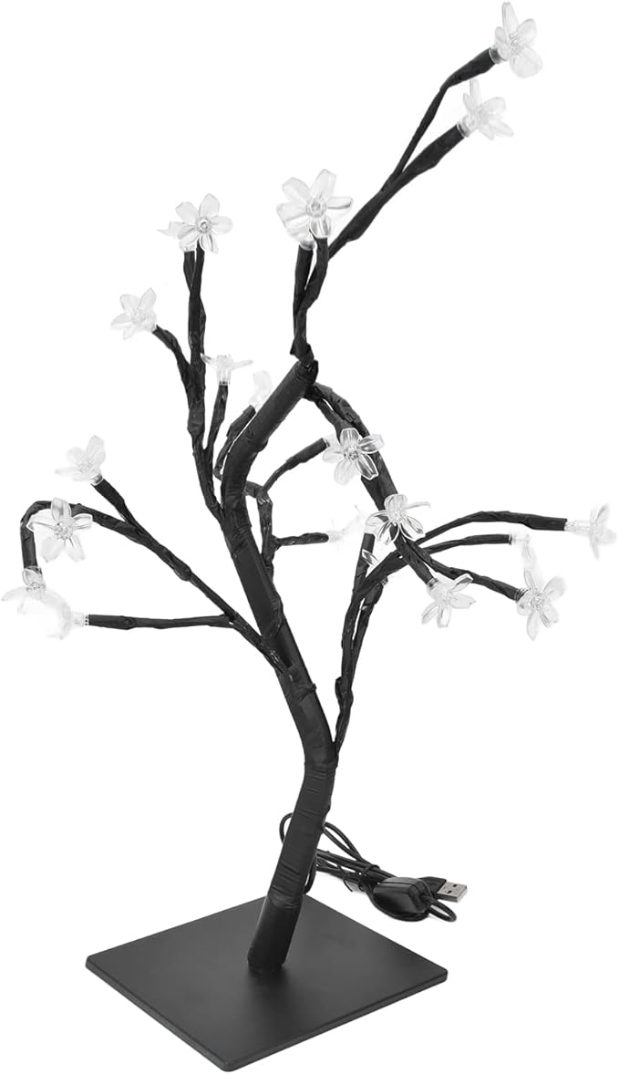 Lamp LED Cherry Tree Lamp USB ed Bonsai with 24 Warm White LEDs ficial Tree Lamp for Home G Pla Base with ible Branches