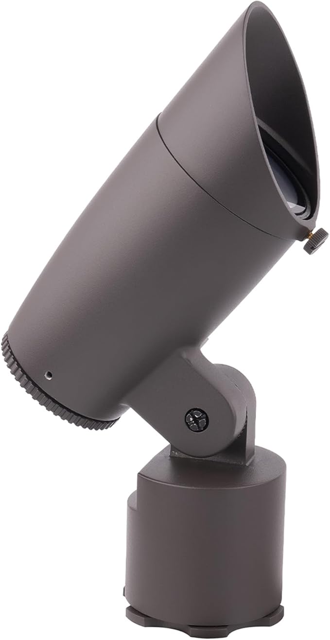 WAC Lighting LED 12V Colorscaping Smart App Controllable Landscape Lighting with RGBWW Color Changing and Tunable White Accent 15W Spot Light with Adjustable Beam Angle in Solid Brass Coated in Bronze