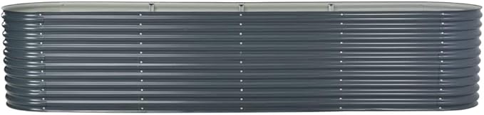 Garden Raised Bed PlanterGarden BedGalvanized Raised Garden BedPlanter Raised bedsGalvanized Planter157.5x31.5x31.9 Galvanized Steel Gray