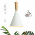 Hanging Grow Lights for Indoor Plants Full Spectrum with Timer and 15FT Power Cord 20W Pendant Plant Lights for Indoor Growing Large Tall Plant Garden Flowers Greenhouse(White)