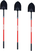 Craftsman Garden Shovels for Digging and Gardening: Heavy Duty Spade Shovels Ideal for Construction Projects Lightweight Metal Spade Tool Set Pack of 3