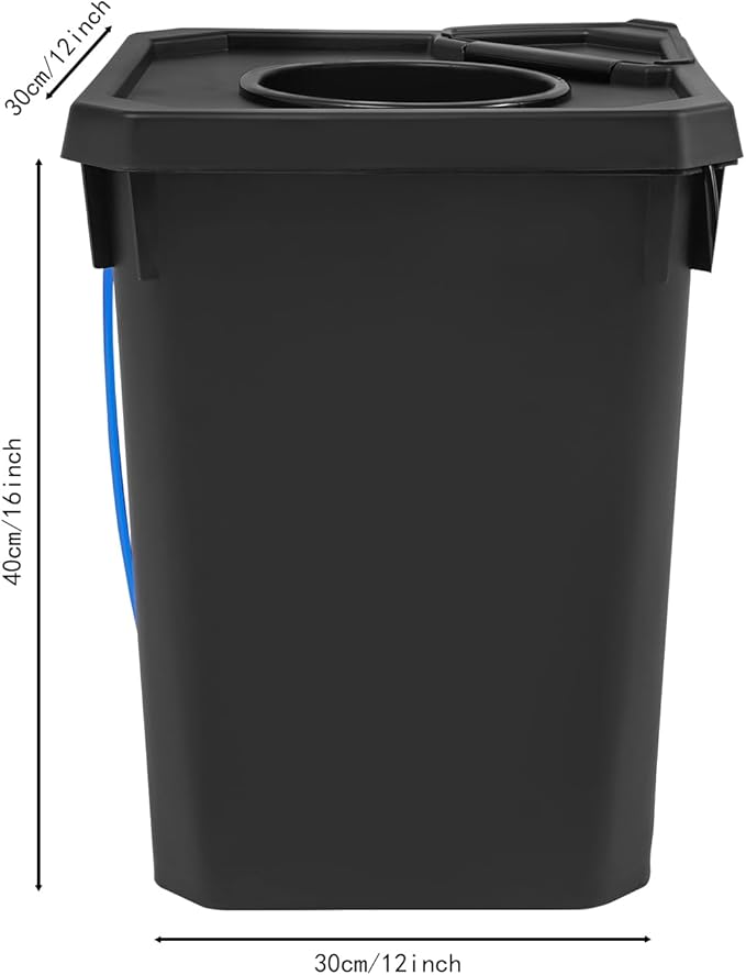 Hydroponic Bucket hydroponic Bucket System Recirculating Drip Garden 7.13 Gallon with Air Pump and Clay Gravel Environmentally Friendly and Efficient Indoor Plant Cultivation