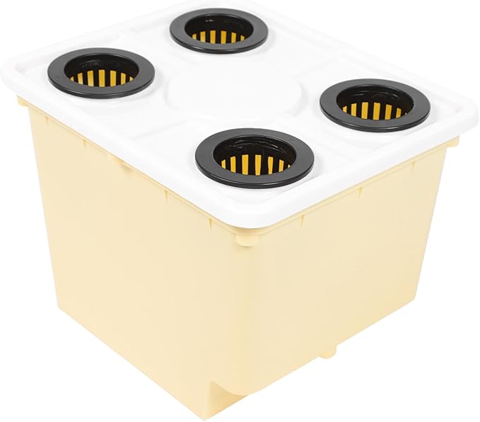 Toyvian 4holes Soilless Cultivation for Hydroponic Gardening Plastic Containers for Vegetable and Fruit Planting Greenhouses Lightweight and Easy to Use Hydroponic Baskets for Indoor and