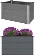 Garden Raised PlanterGarden BedGalvanized Raised Garden BedPlanter Raised bedsGalvanized PlanterBed WPC 39.4x19.7x21.3 Gray