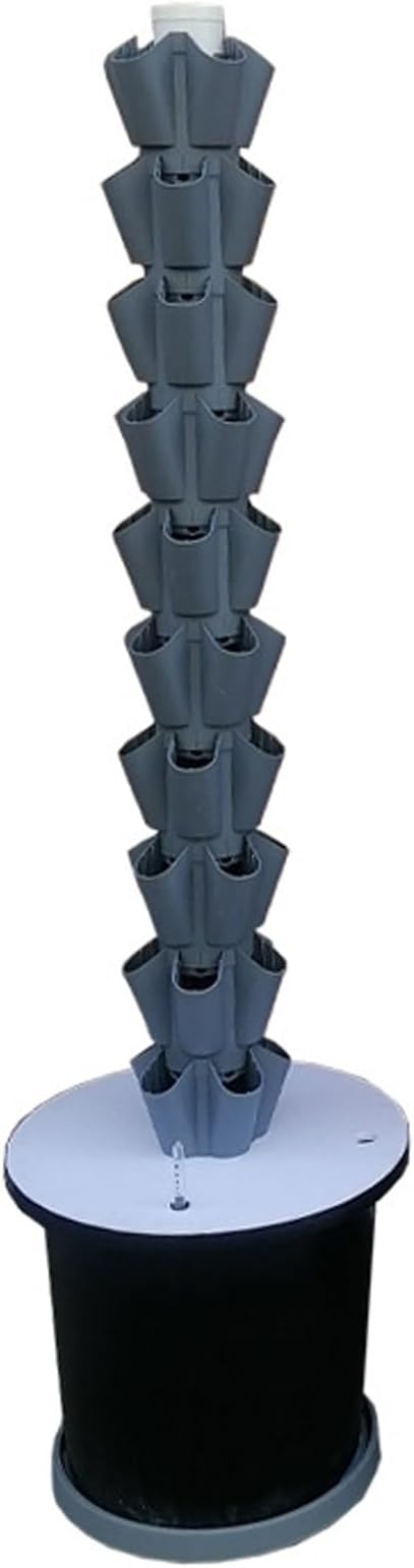 Tower Garden Growing System Hydroponics Tower Growing System Kit Soilless Cultivation Hydroponic Growing Kits for Indoor/Outdoor Herbs(Gray175cm/69in)