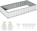 Garden BedEasy to Assemblefor VegetablesFruitsHerbs Flowers Metal Raised Garden(68.5 L x 35.5 W x 11.75 H). (White)