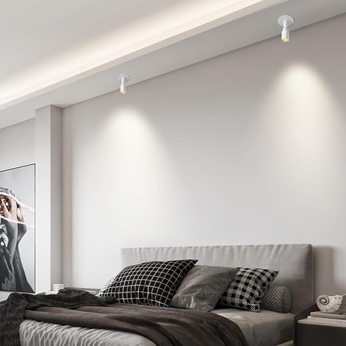 Spotlight 3w Recessed Lighting Fixture Zoomable 3°-60°Spotlights Adjustable Flush Mount Spotlight Directio l Focus Accent Lamps