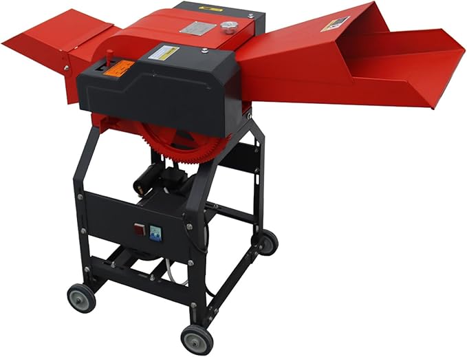 INTSUPERMAI Hay Cutter Pulverizer Grass Crusher 6-Blade Feed Crusher Grass Chaff Cutter Hay Cutter Machine Dry-Wet Straw Cutter 500-1000KG/H 220V
