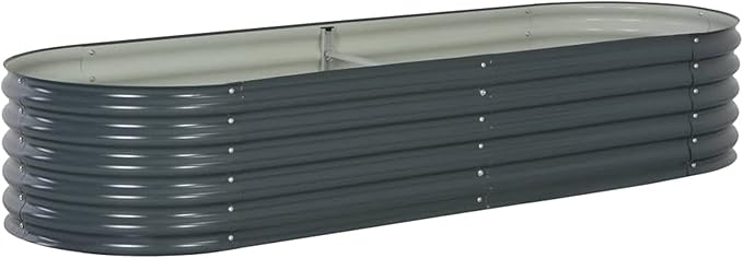 Garden Raised Bed Galvanized Steel Planter Large Durable 94.5x31.5x17.3 in for Outdoor Gardening Balcony Patio