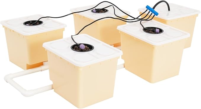 DWC Hydroponics Grow System2.91 Gallon Deep Water Culture Recirculating Drip Garden System for Indoor Living Room Outdoor Gardening