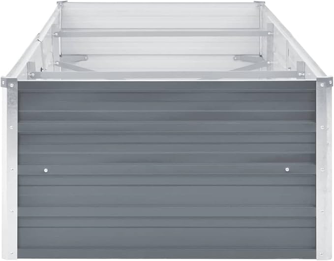 Raised er BedRaised Planters for GardenOutdoor er Box Garden Raised Bed Galvanized Steel 94.5x31.5x17.7 Gray