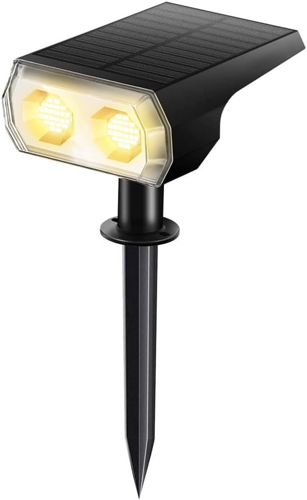 48 LEDs Solar Lighst Outdoors Landscape Spotlights Wireless Waterproof Outdoor Solar Spotlights for Yard Garden Patio Hot(1pc Warm White)