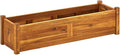 Wooden Garden Raised Bed Planter Boxes Outdoor for Planting Outdoor Plants VegetablesHerb 39.4x11.8x9.8