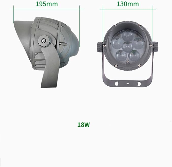 LED Outdoor Ground Lights - Rotation Spotlight 110-240V Long Beam LED Spotlight IP65 Waterproof Outdoor Light Long Beam Floodlights Narrow Light Wall Washer(Yellow18W)