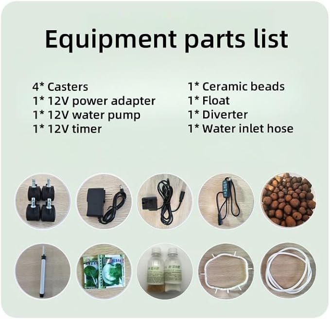 Hydroponics Tower Indoor Growing System Indoor Vertical Farming Garden Planter with Pump and Movable Water Tank for Indoor Herbs Fruits Vegetables10 Tier