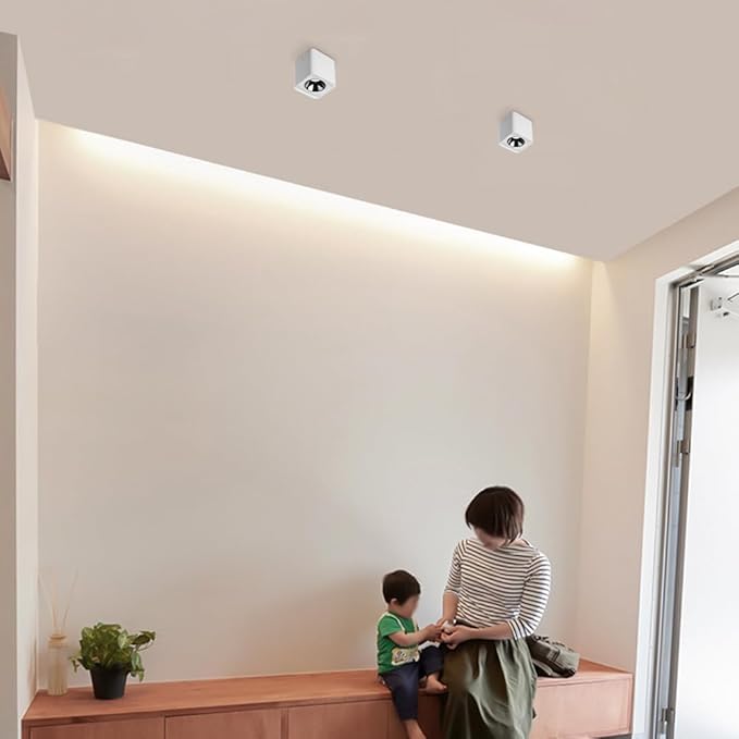 Spotlight White Square Flush Mount Spotlight 10w Downlight Accent Lamp AlumiExpression artistique m Housing Directio l Spotlights for Living Room Hallway Corridor