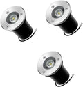 Recessed Outdoor Underground Light - Round Outdoor Floor Spotlight IP67 Waterproof Stainless Steel Floor Lamp1W Mini LED Outdoor Landscape Light Garden Ground Light F
