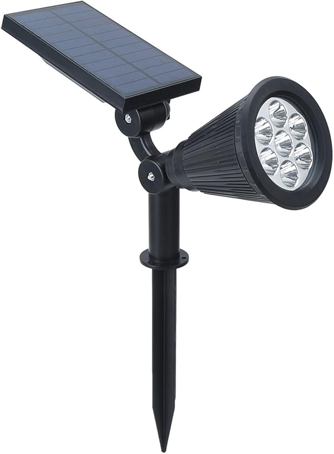 Fafeicy Solar Outdoor Light Water Proof 2pcs 7LED Solar Lawn Lights Spotlights Garden Landscape Light High Brightness LED Fireproof ABS Material IP65 Water Proof Grade (7 Color Light)