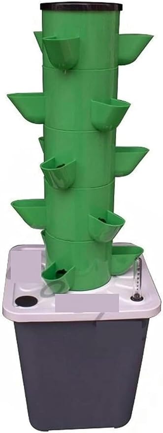 Garden Hydroponic Growing System DIY Soilless Cultivation Kit PP Colonization Cups Indoor Vegetable Grow Tower Space-Saving Vertical Planter for Balcony &amp Garden