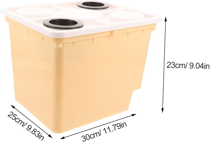 BESPORTBLE Hydroponic Planting Bucket for Greenhouse Vegetables Fruits Durable Soilless Cultivation Container with Lid for Herbs and Succulents Yellow Plastic Design