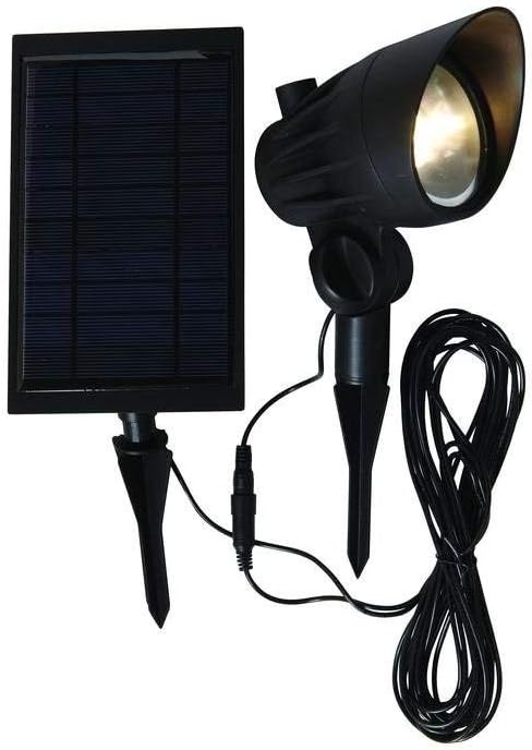 Hampton Bay Solar Black LED Outdoor Spotlight