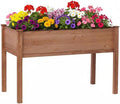Wooden Raised Garden Bed 48x24x30 Elevated Planting Planter Box with Legs and Included Bed Liner for Vegetables Herbs and Flowers Ideal for Outdoor Gardening