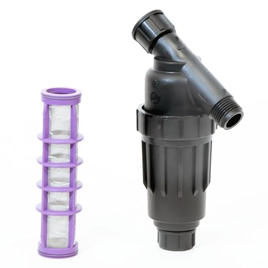 DIG P14-200 3/4 FHT X MHT All-Purpose Heavy Duty Drip Irrigation Kit Inline Y Filter with 200 Mesh Stainless Steel Screen and Flush Cap for Drip Irrigation Micro Sprinklers and Misting Systems