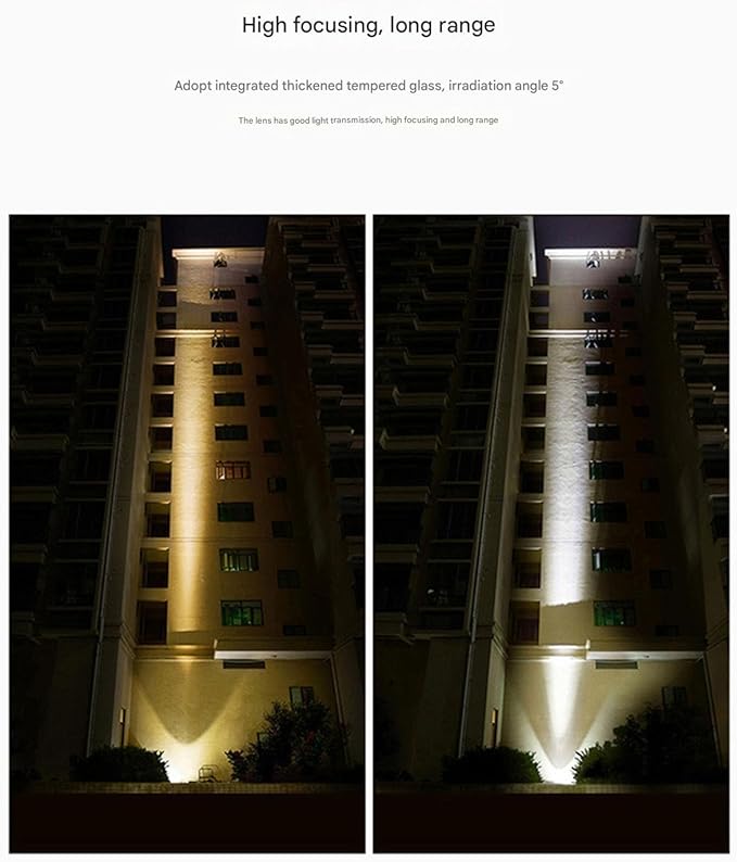 Long Range Rotation Spotlight - Narrow Beam Led Beam Spot Lights AC 85-265V IP65 Waterproof Outdoor Wall Lamp Landscape Lighting Long-Range Beam Light Projection Light(Blue10w(85-265v))