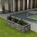 Galvanized Steel Gabion Raised Bed Gabion Wall Garden Stone Cages Basket for Outdoor Landscape Lawn Vegetable Flower 106.3x35.4x19.7