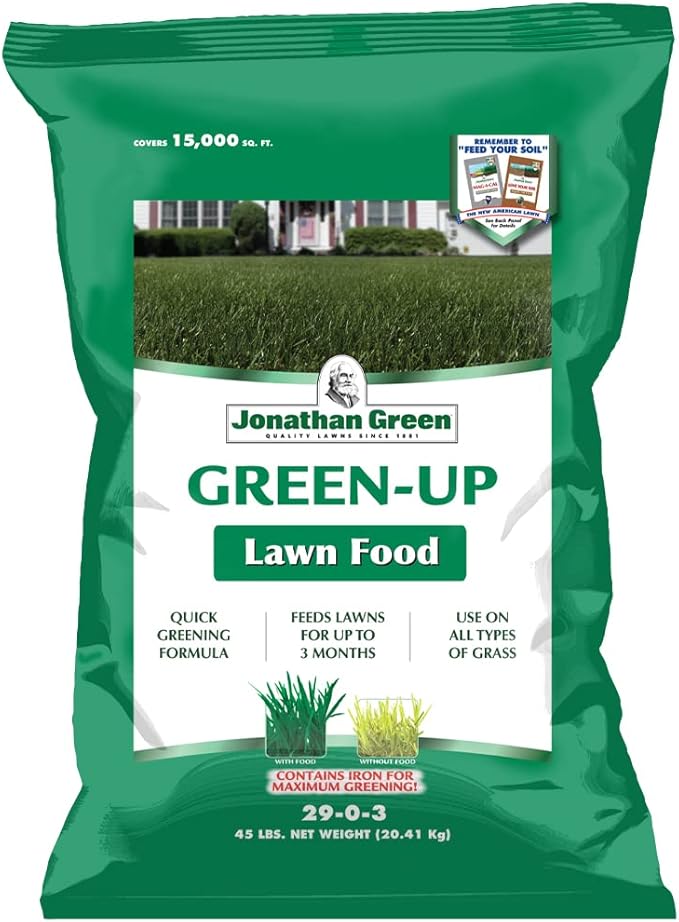 Jonathan Green (11989) Green-Up Lawn Food - 29-0-3 Grass Fertilizer (15000 Sq. Ft.)