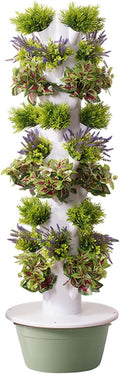 Indoor hydroponics Growing System Vertical Garden Planter Indoor Smart Garden Kit Auto Water Circulate Hydroponics Tower for HerbsFruits and Vegetables(Green9 Layer)