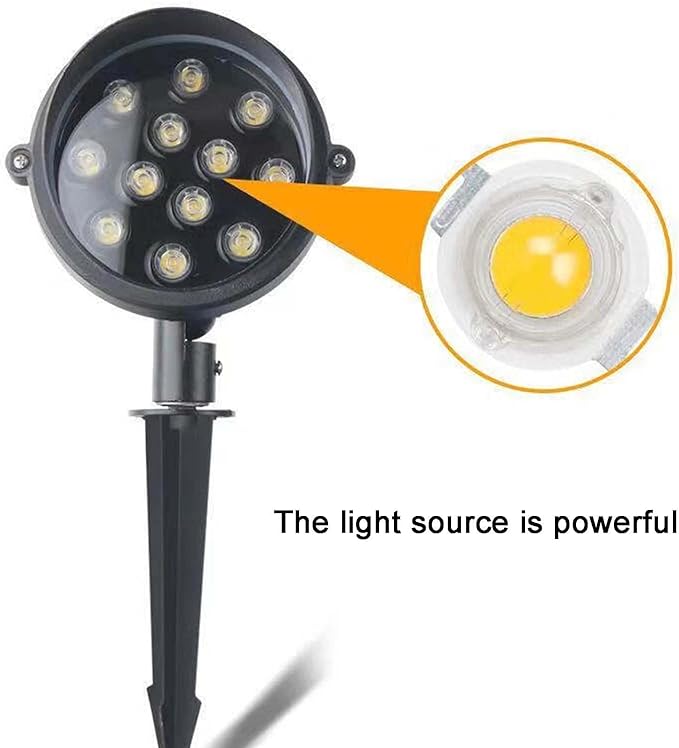 Lawn Projector Round Tree Light Outdoor LED Beam Spotlight Recessed Spotlights for Hotel Indoor Courtyard Garden Park Flag Lighting(RGB18W)