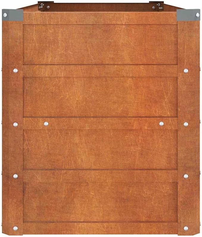 Corten Steel Garden Raised Bed Metal Planter Garden Boxes Outdoor Steel Planter Box for Vegetables Flowers Herbs Rusty 39.4x15.7x17.7 Corten Steel-225