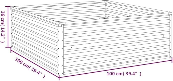Corten Steel Raised Garden Bed 39.4 x 39.4 x 14.2 in Rustic Planter for Outdoor Flowers &amp Herbs Modern Raised Bed for Patio Balcony &amp Yard