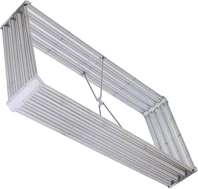 Rectangular Metal Raised Garden Bed Outdoor Vegetable Planting Box Galvanized Steel Planter with Open Base Space Saving Raised Garden Bed for Vegetables Fruits Flowers