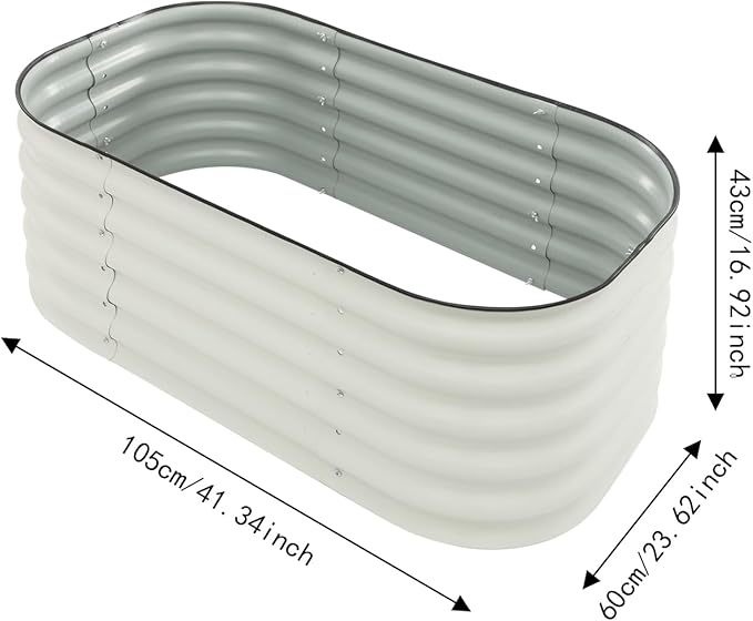 Raised Garden Bed Kits 17 Tall 6 in 1 Modular Galvanized Raised Planter Bed for Courtyards Balconies Vegetables Flowers