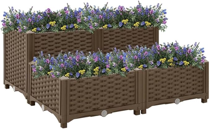 Raised BedGarden PlantersGarden PlantersGarden CenterpiecesGarden BedsRaised Beds for Growing FlowersHerbs and Fruits31.5x31.5x15 Polypropylene