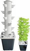 Hydroponic Tower(15/18/25/30 Holes) Hydroponic Growing System Adapters + Water Pump Energy Saving + Easy to Use for Indoor Herbs Fruits and Vegetables18